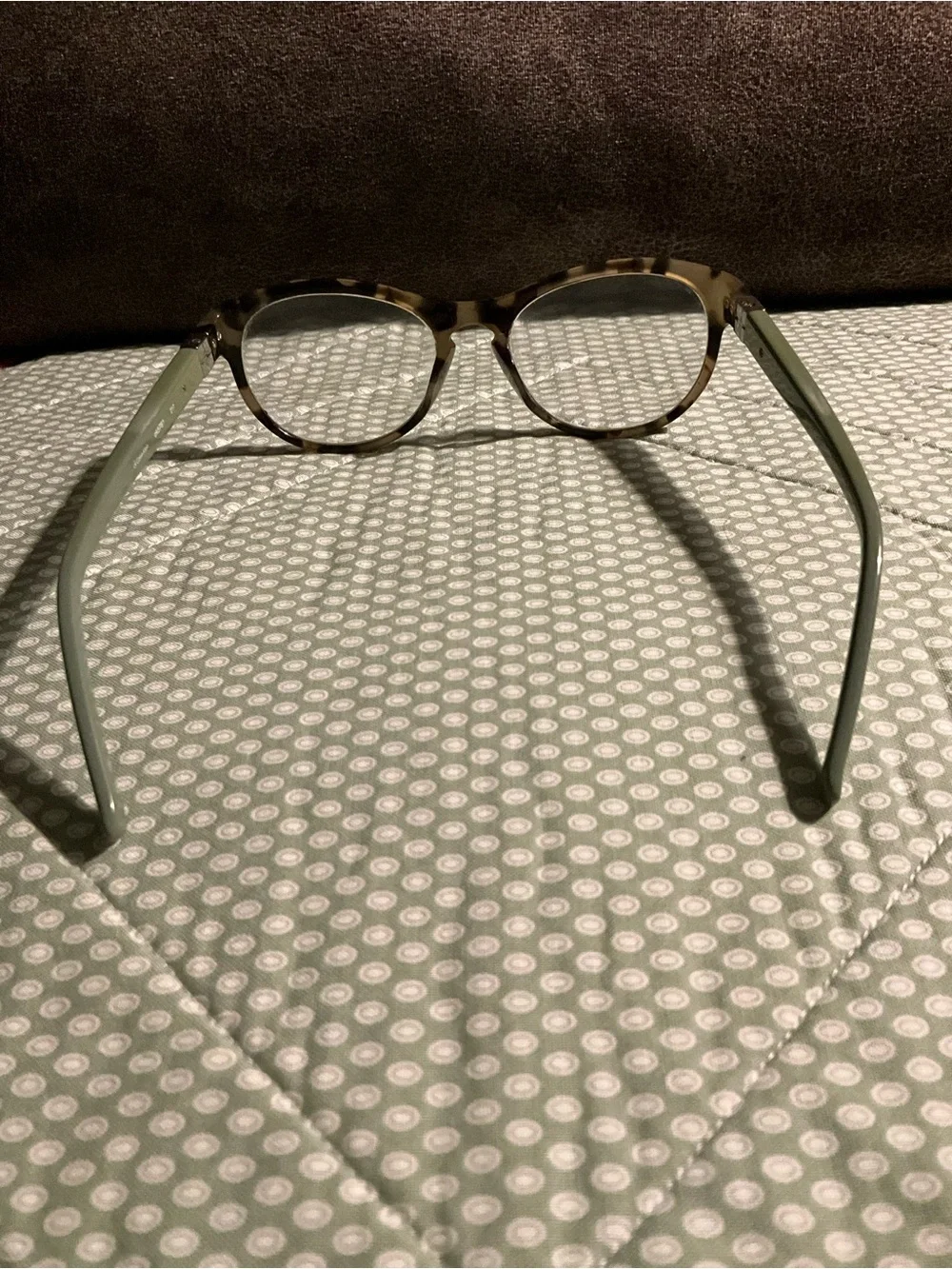 Calvin Klein Brown Tortoiseshell Frames with Olive Green Temples